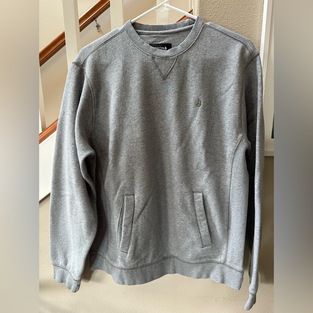 Nixon Men's Classic Gray Calle Crewneck Sweater